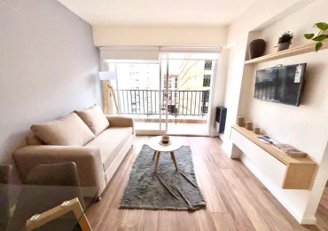 2 AMBIENTES AL FRENTE CON BALCON TERRAZA TOTALMENTE RECICLADO